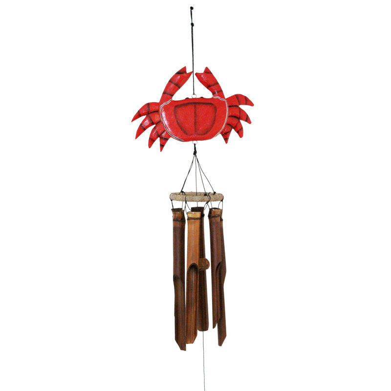 Carillon vent en bambou crabe