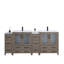  Ensemble de meuble-lavabo double 84 "avec miroir 84"-106870356