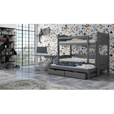 Caspar Bunk Bed with Storage Included with Built-in Ladder Included with Trundle Included