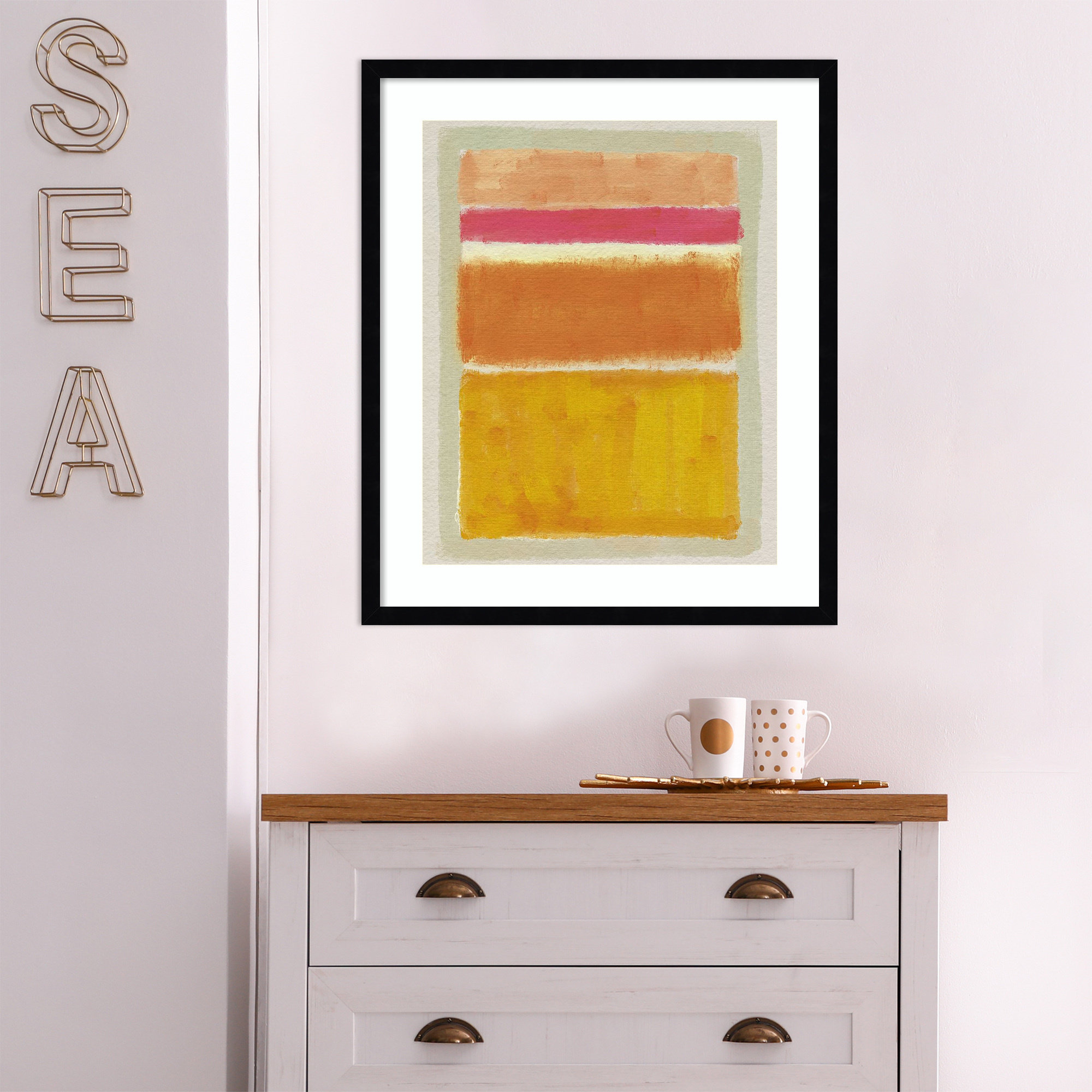 Rothko Inspired Tonescape by Victoria Barnes, Black, 21" H x 17" W x 1" D