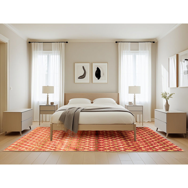 Modoulamin Performance Geometric Indoor Rug, Rectangle 5' x 8'