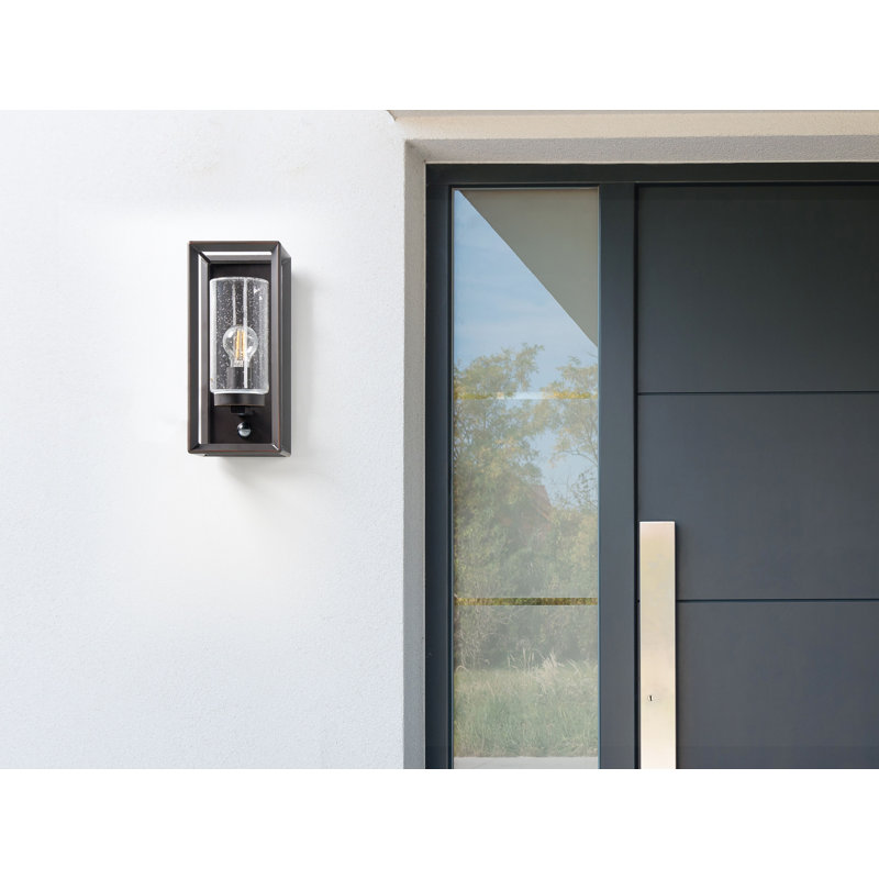Barbary 36cm H Seeded Glass Outdoor Wall Lantern