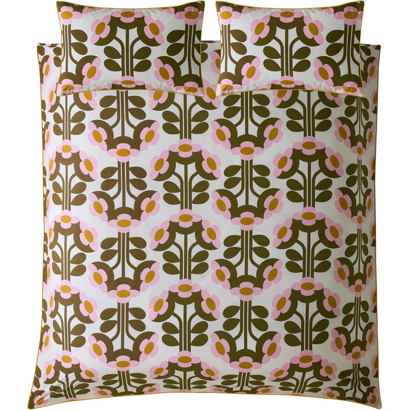 Orla Kiely Buttercup Blossom Duvet Cover Set , Super King Duvet Cover + 2 Pillowcases