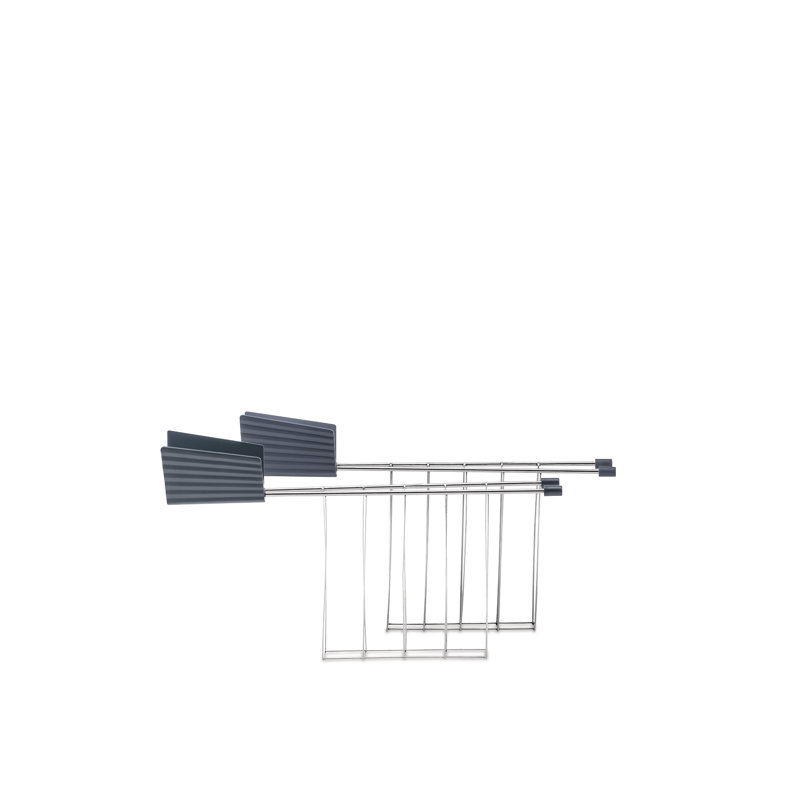 Plissé Set of Two Toaster Racks, Gray