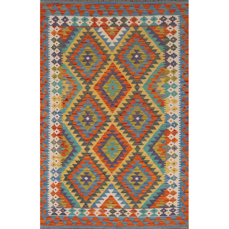 South Western Kilim Oriental Accent Rug 4x6