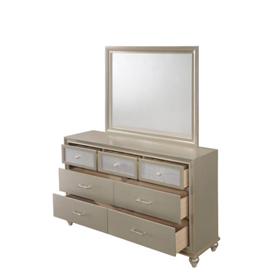 Miroir de chambre Lila Champagne (miroir seulement)