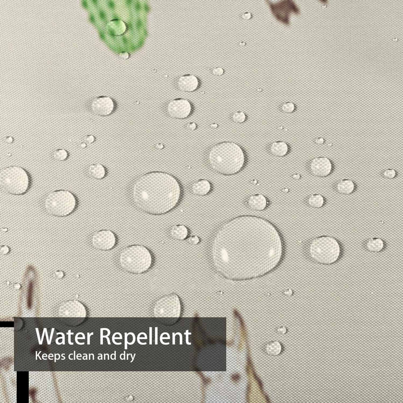 Rideau de douche imperméable Cactus, L 72 po x l 84 po