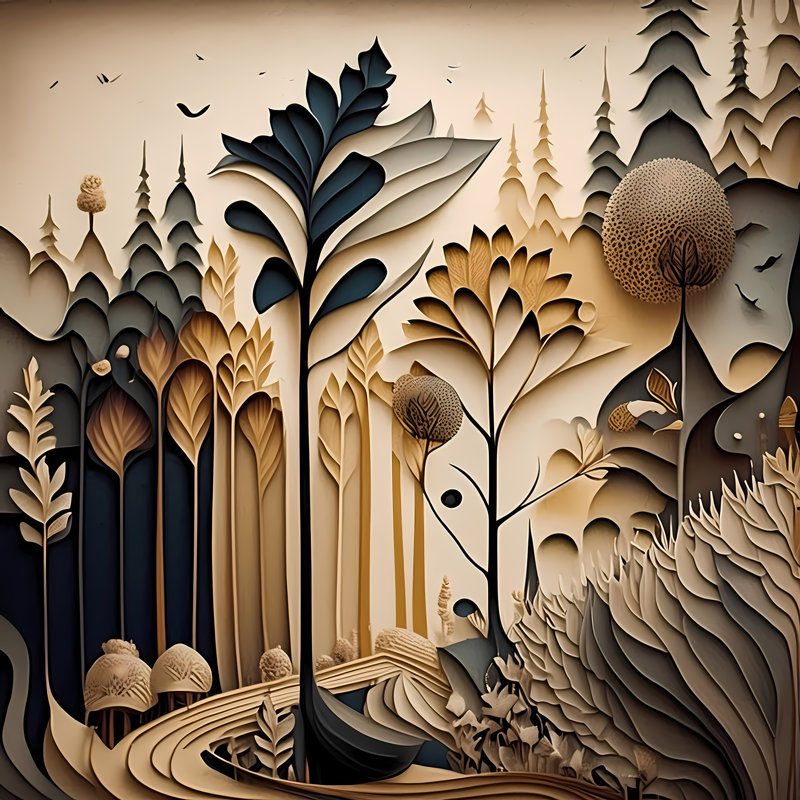 Woodland Serenade, 30" H x 30" W