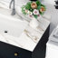 Comptoir de meuble-lavabo 37 po - marbre blanc, évier rectangulaire à dossier 4 po, dosseret, matériau, style traditionnel américain, pierre frittée