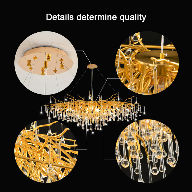 Akari Tree Branch Tear drop Chandelier Lighting