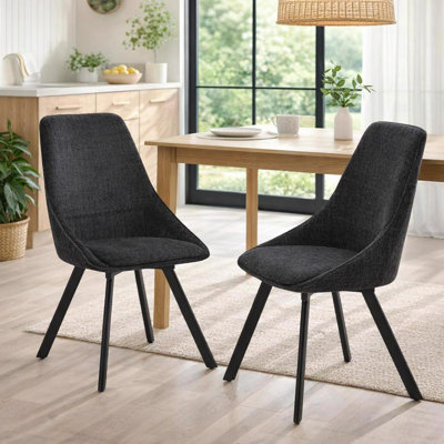 Fabric Upholstered Metal Side Chair