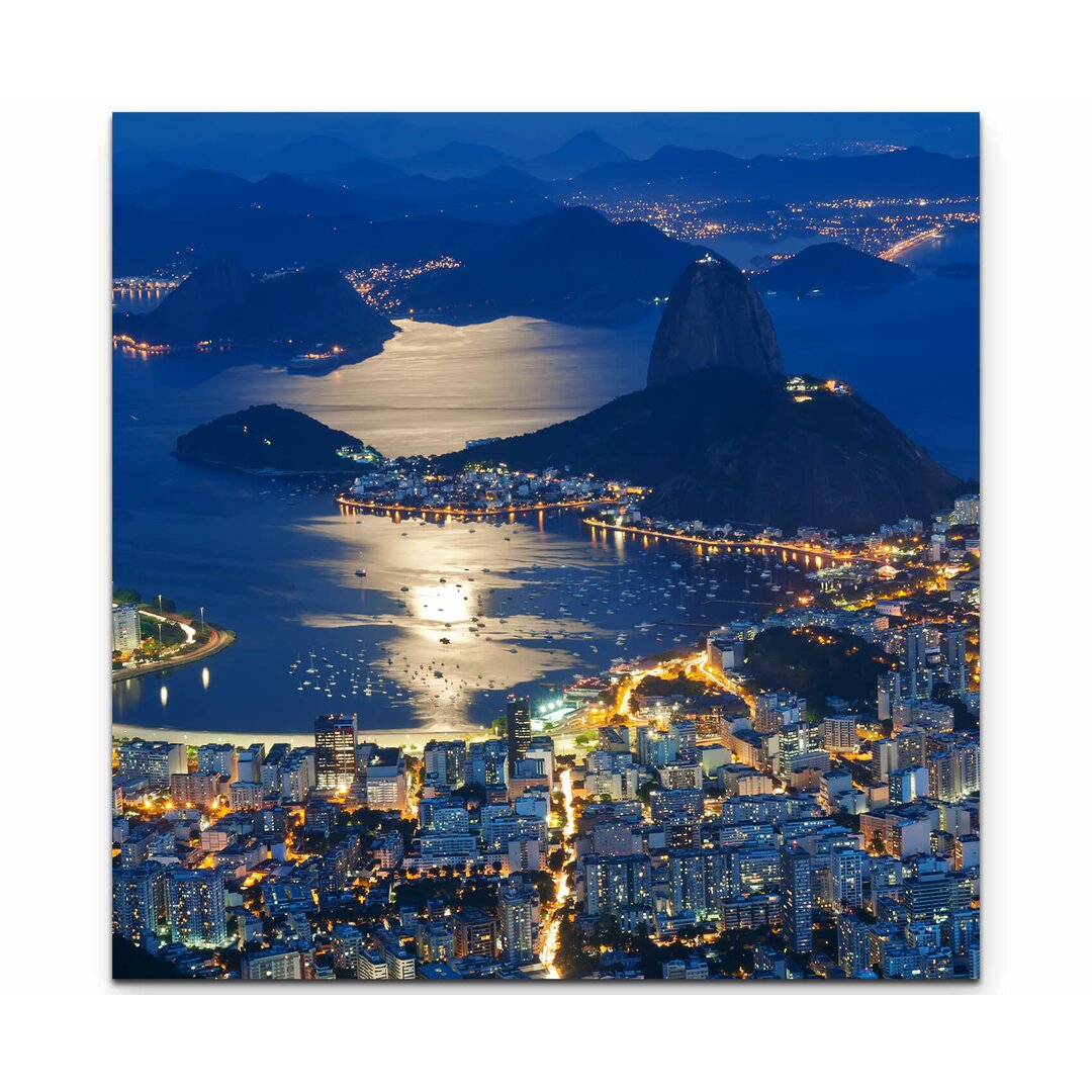 Leinwandbild Rio de Janeiro bei Nacht