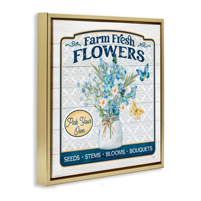 "Farm Fresh Flowers", art mural sur toile flottante par Mollie B.