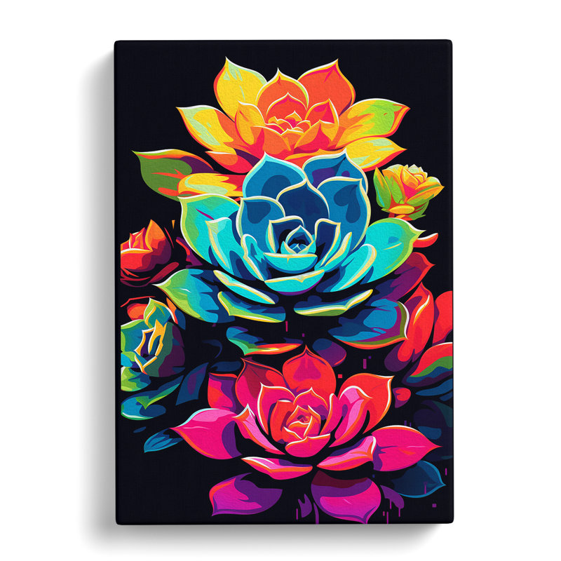 Succulent Pop - Wrapped Canvas, 76cm H x 50cm W x 3cm D