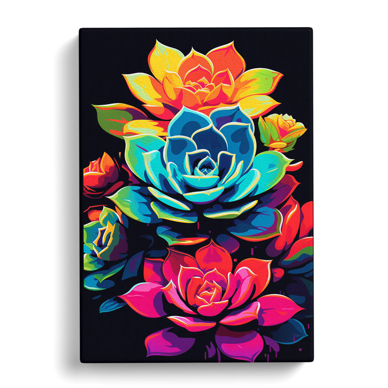 Succulent Pop - Wrapped Canvas, 60cm H x 40cm W x 3cm D