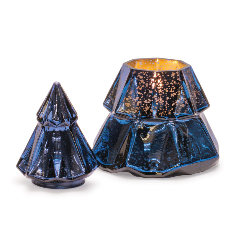 LED Glass Tree Candle 7.5"H