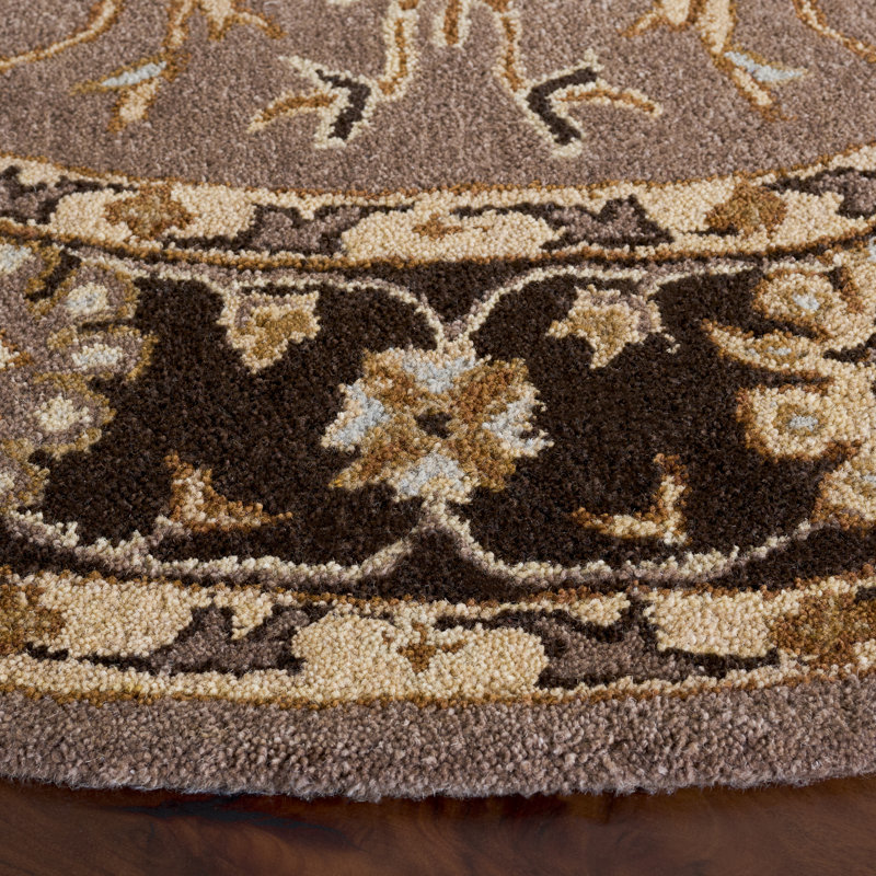 Tapis oriental en laine touffeté à la main Tingley, Rond 6 pi
