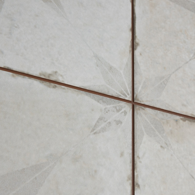 Merola Tile Kings 18" x 18" Ceramic Patterned Wall & Floor Tile, Off White