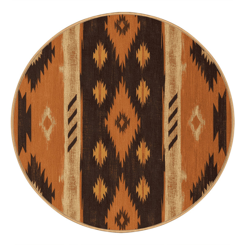 Stone Mosaic Rug, Round 6'