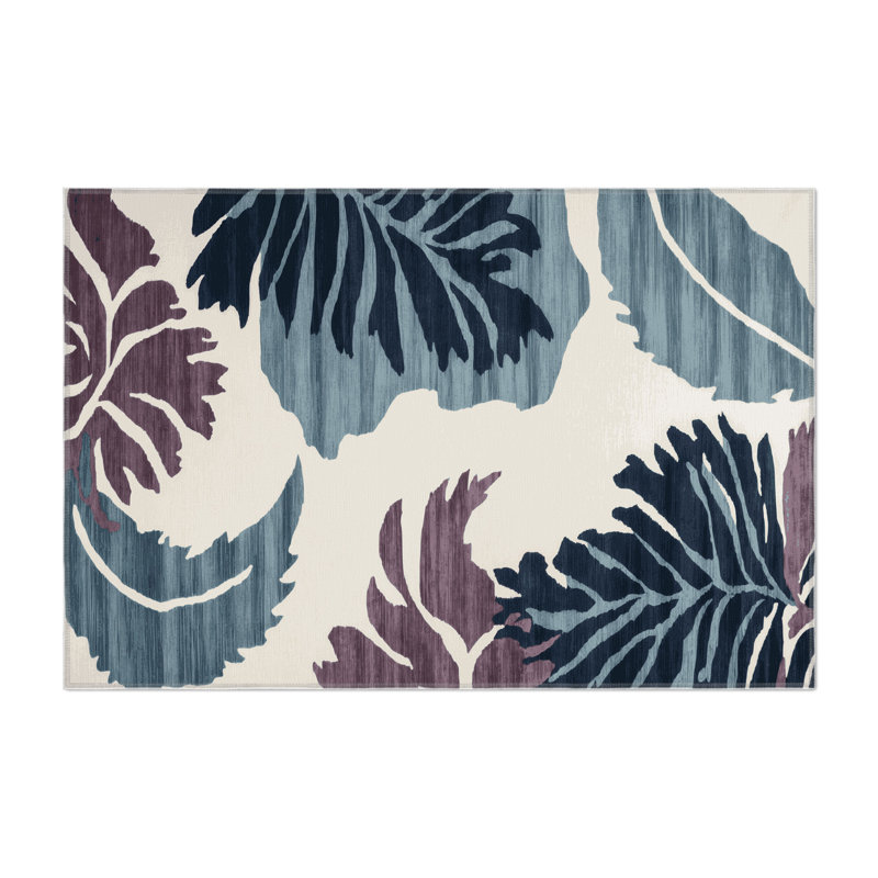 Tapis intérieur et extérieur gris Watercolor, Rectangulaire 2 pi x 3 pi