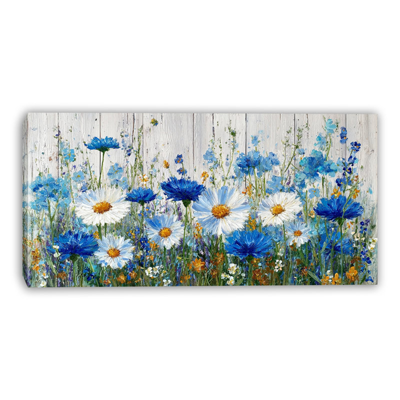 Art mural sur toile Coastal Wildflower Breeze, H 20 po x l 40 po x P 1,5 po