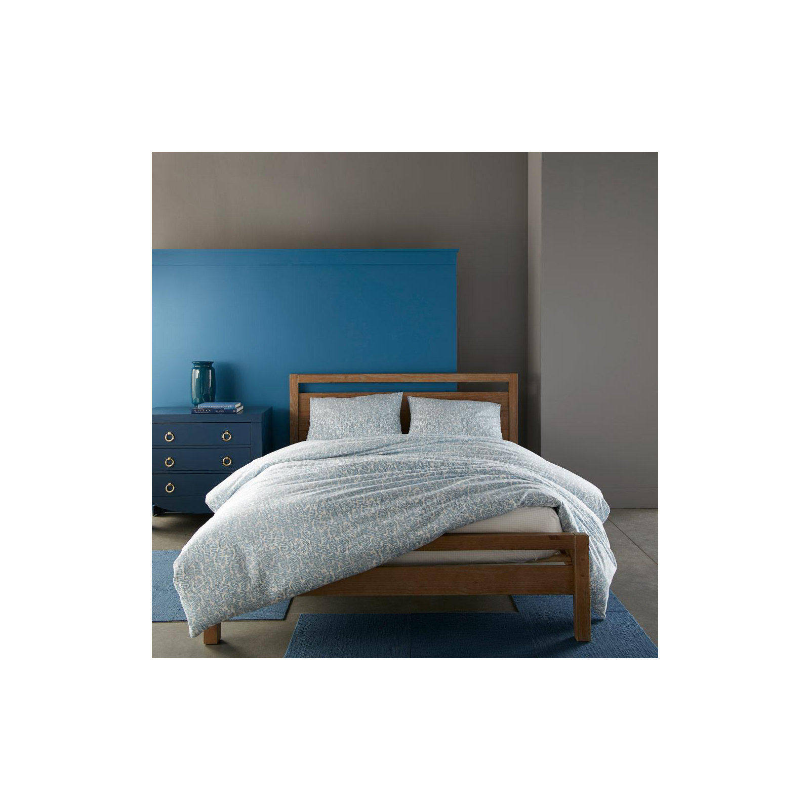 Fern Single Duvet Cover, Denim, Queen Duvet Cover