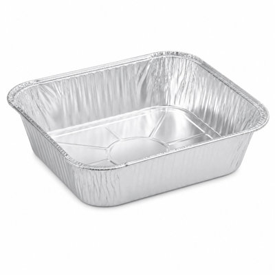 VeZee 8" Square Deep Aluminum Foil Pans for Baking Food Storage & Catering | 20 Pack