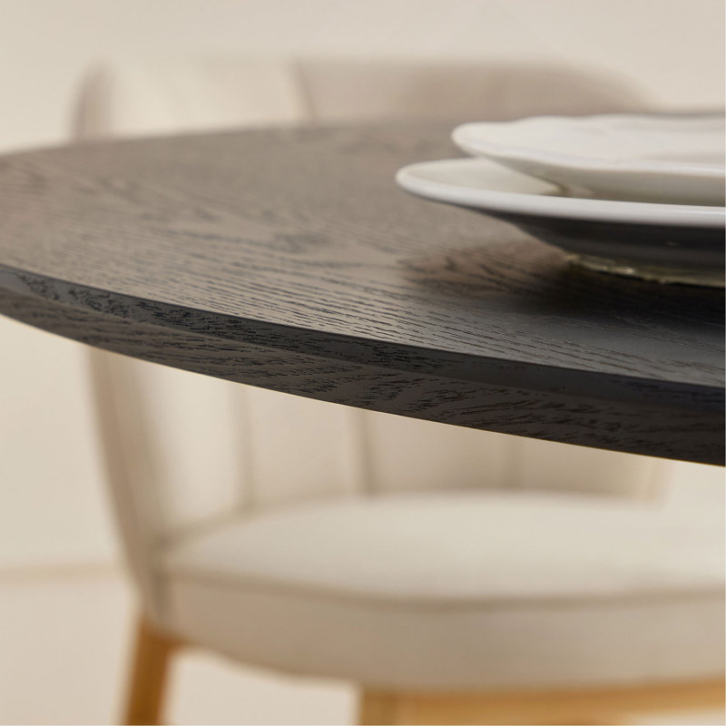 Table de salle à manger polyvalente en bois aggloméré pour divers environnements, rehaussant l'ambiance, Noir