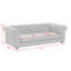 Élégant lit pour animaux de compagnie rectangulaire pour chiens grands et surdimensionnés, canapé-lit surélevé durable, canapé pour chien confortable, canapé pour chien en tissu de lin moderne et tendance - Bleu foncé-1395296326