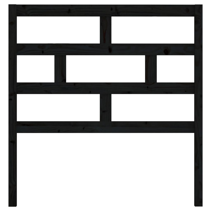 Macintyre Solid Wood Slat Headboard, 81 x 100 cm, Black