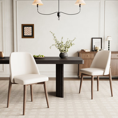 Chaise d'appoint rembourrée moderne, chaise de salle à manger avec revêtement confortable en cuir PU pour la cuisine, le bar, le salon