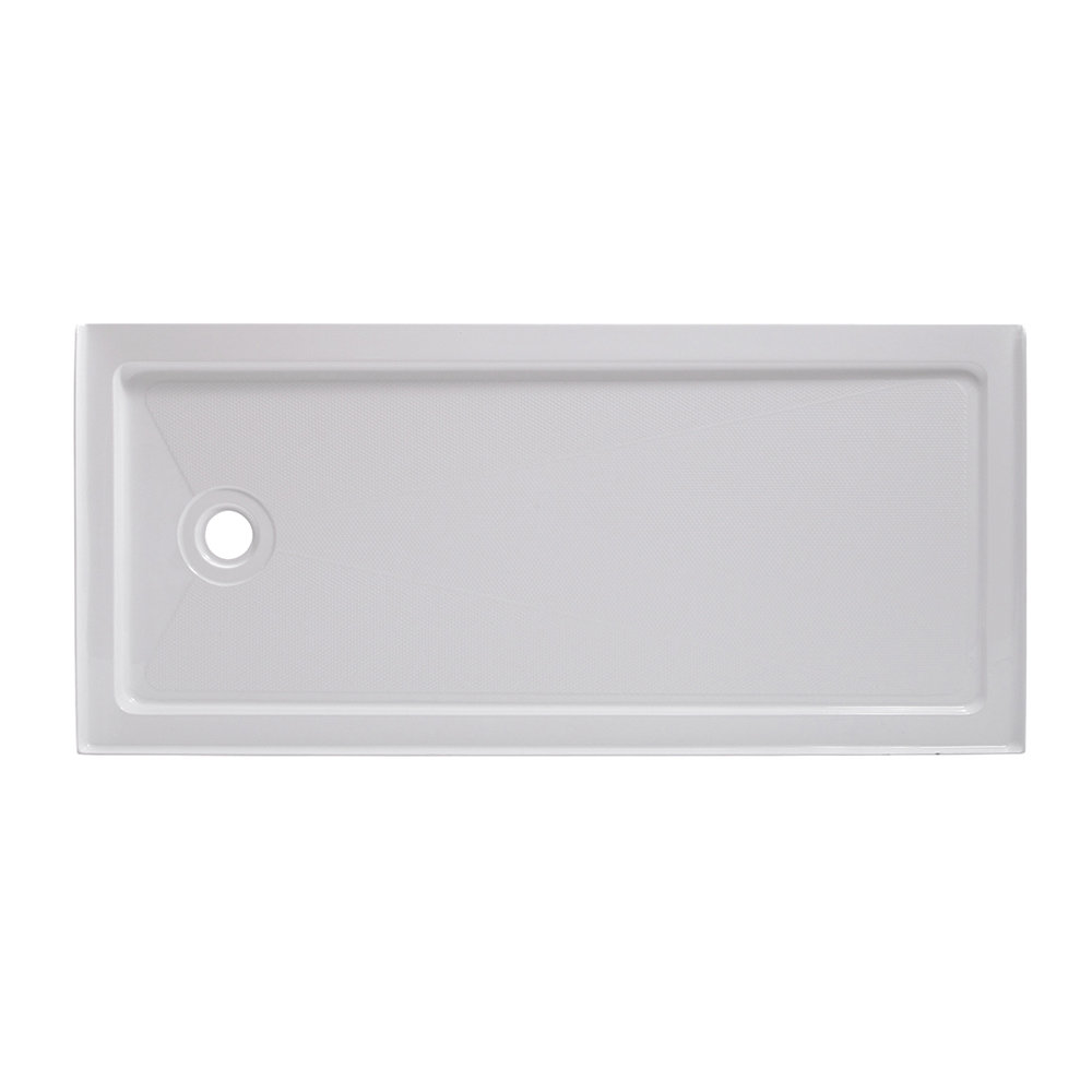 60" W x 36" D Single Threshold Shower Base Craft + Main Drain