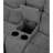 Gray Chenille Sofa W/ Drop Down Table