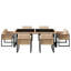 Wicker 6 - Person Garden Lounge Set with Cushions