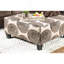 Repose-pieds carré surdimensionné de style transitionnel brun-1399066036