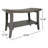 Coastal Vogue Harmony 30" Teak Shower Bench with Shelf Antique Gray Shower Bench for Inside Shower