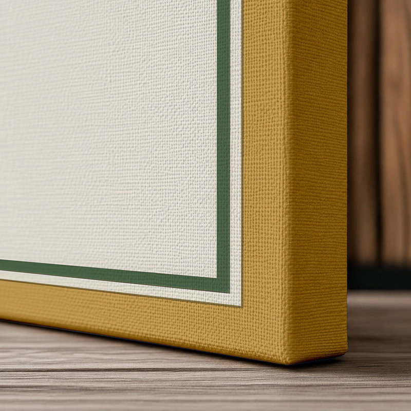 Bird of Paradise Botanical - Wrapped Canvas, 18x12 - 45.7 x 30.5 cm, Ochre Border
