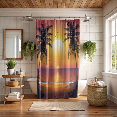 Rideau de douche Seaside Sunset - Premium