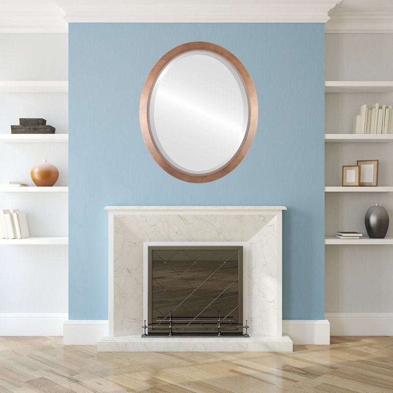 Miroir décoratif biseauté Gatica, H 22 po x l 18 po, Coucher de soleil doré