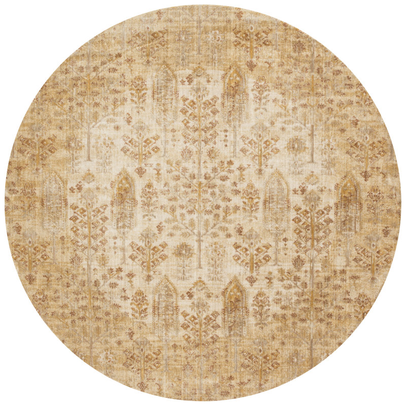 Goggin Oriental Indoor Rug, Round 5'3"