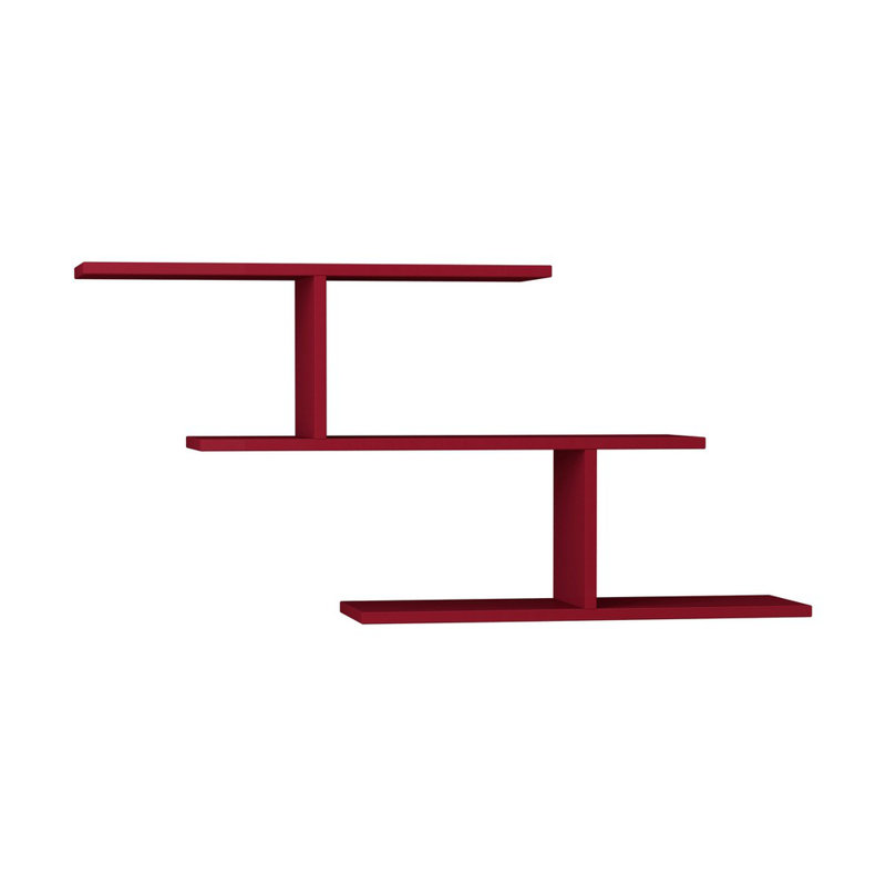 4 Piece Floating Shelf, Bungundy