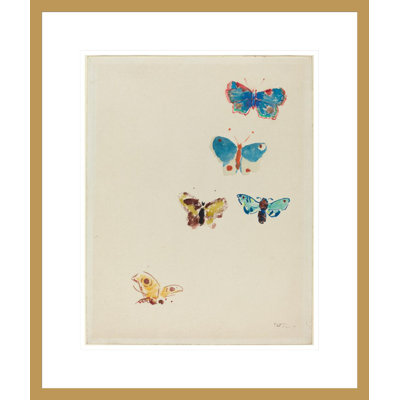 Cinq papillons par Odilon Redon