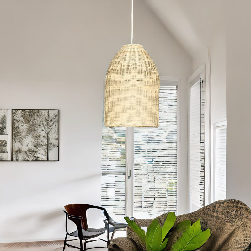 32cm H Rattan Pendant Shade in Brown
