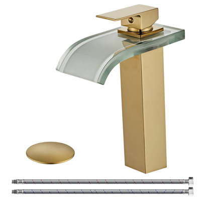 Single-Hole Bathroom Faucet with Drain Assembly