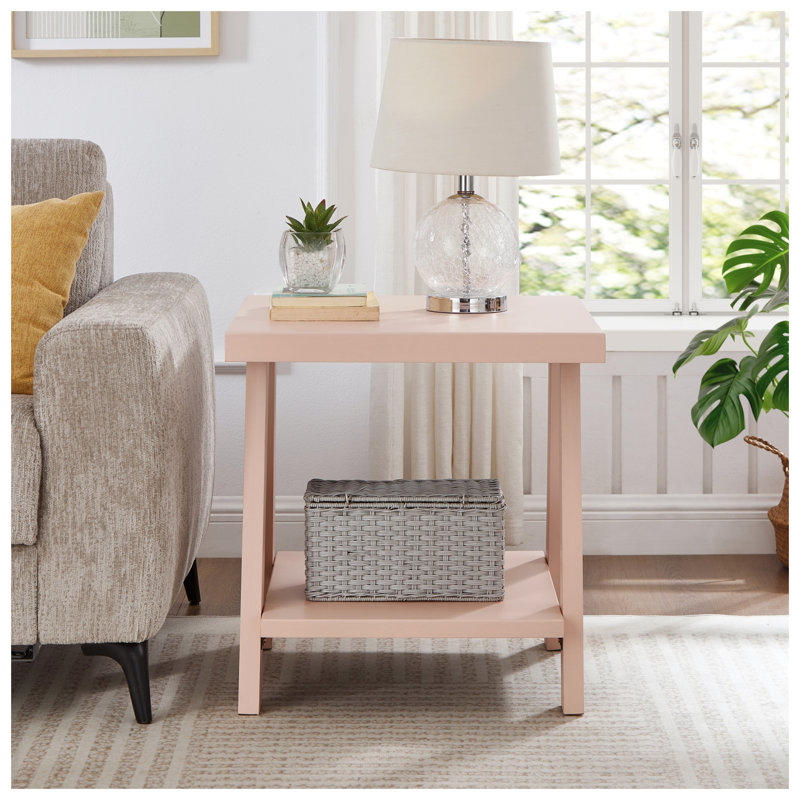 Table de bout avec tablette contemporaine en bois Athens