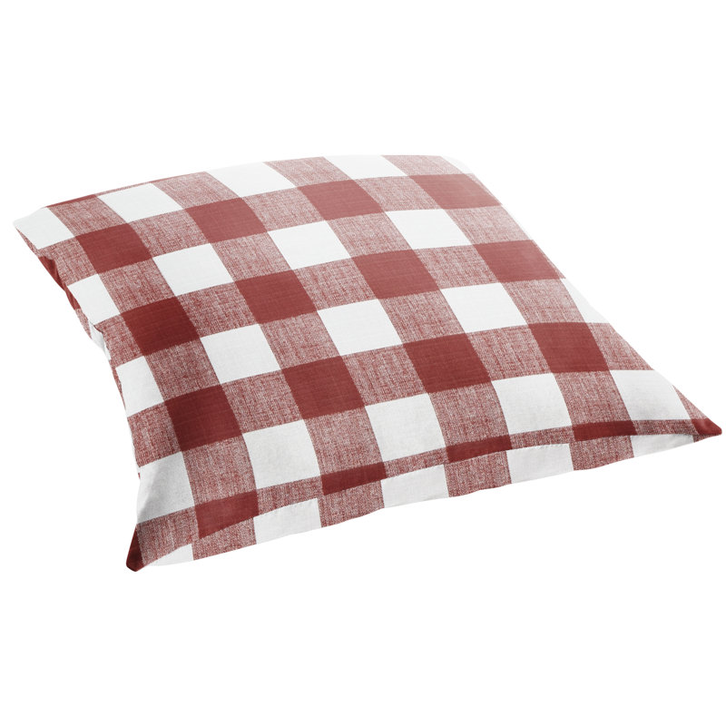 Bagely Plaid Outdoor Reversible Throw Pillow