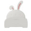 Lit simple blanc avec forme de lapin charmant et construction stable - tête de lit et base rembourrée robuste-1626555912