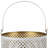Iron Mesh Candle Holders With Handles - 10" - Gold Finish - Set Of 3-101097362