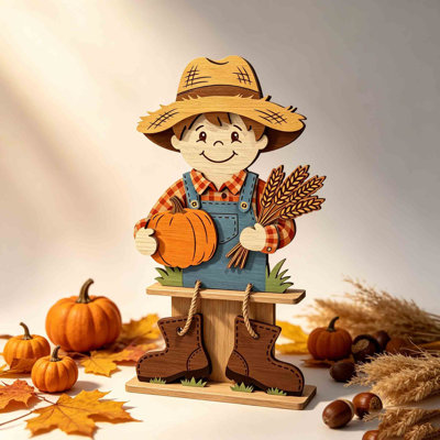 Fall Decor Wooden Thanksgiving Ornaments Pumpkins Turkeys Cowgirls And Fall Decorations And Decor Props