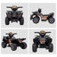 Quad classique noir alimenté par batterie avec musique pour les tout-petits, cadre en acier et 4 roues résistantes à l'usure